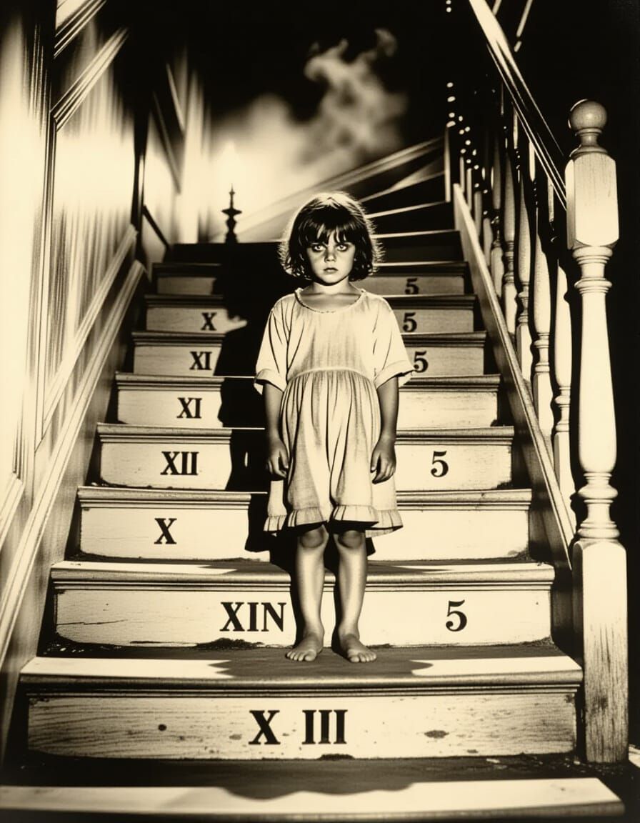 The fifth one creaks, The sixth one bleeds,
the seventh take...