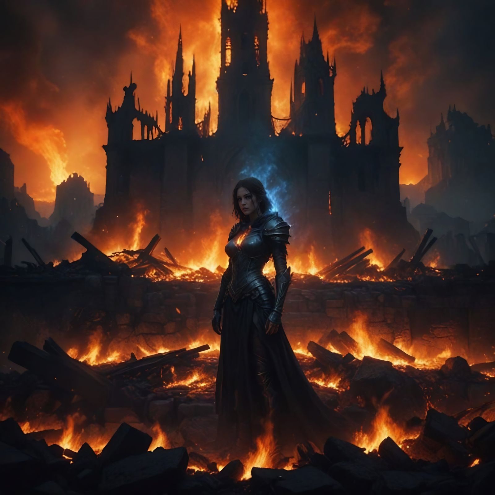 Fantastical Scene: Innocence Burned in Flames