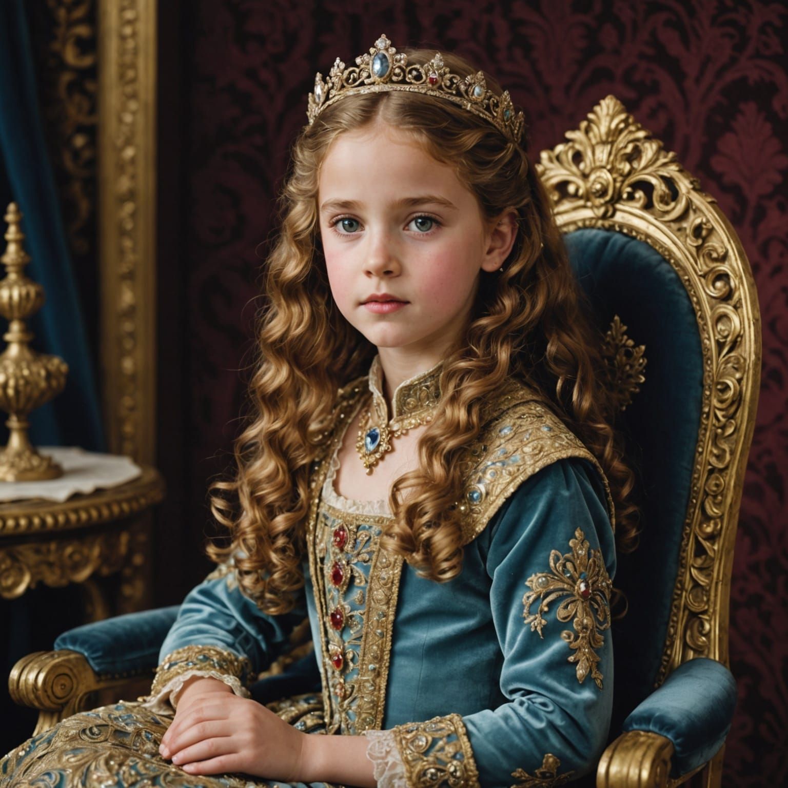 Royal Innocence in Velvet Splendor