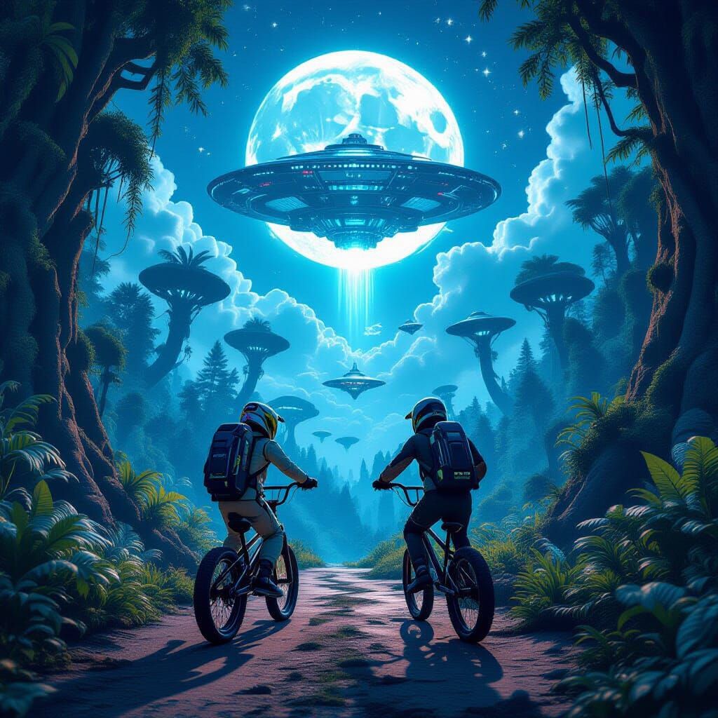 ET and Elliot's Bioluminescent Forest Flight