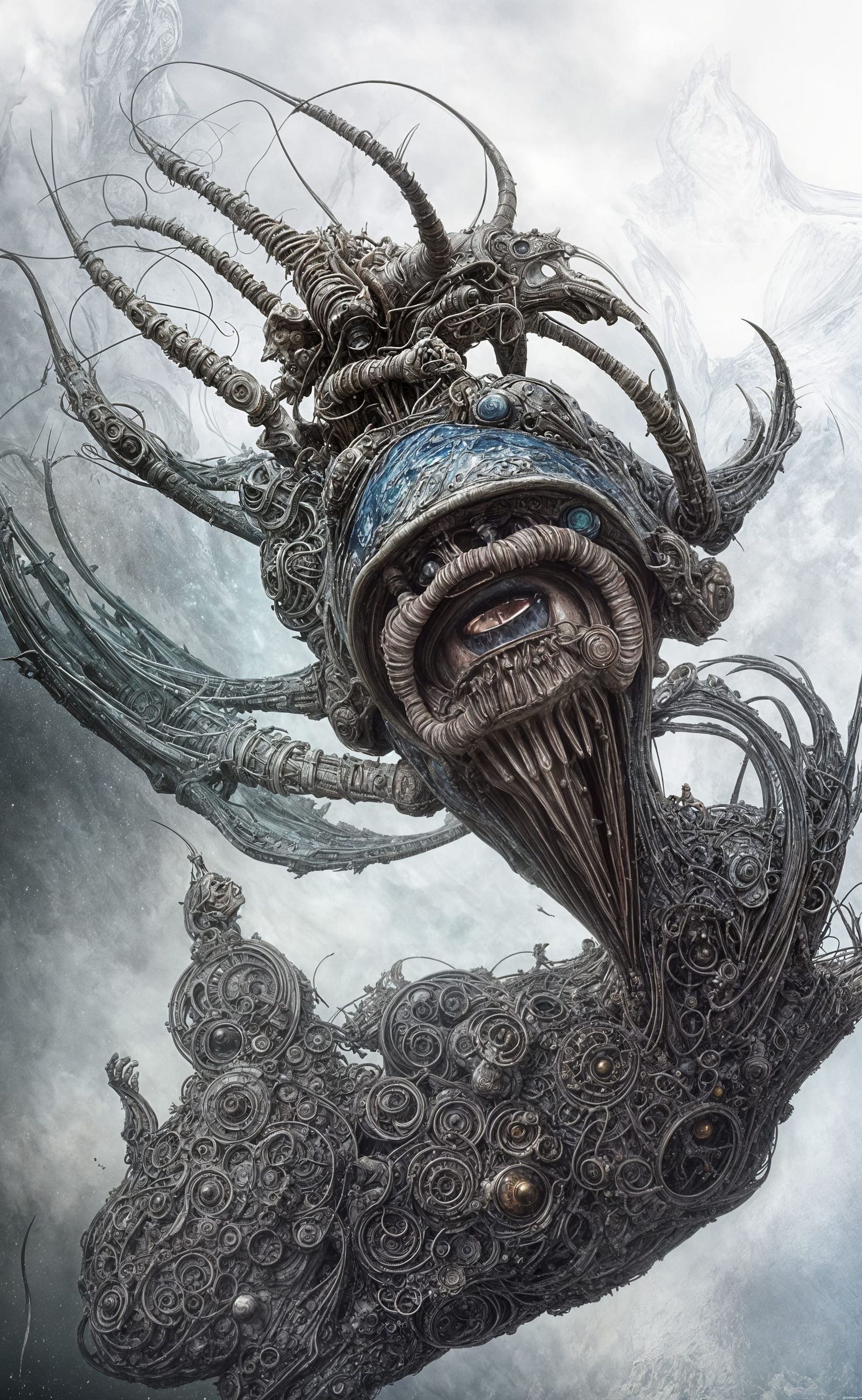 Dreamlike Alien Feast in Hyperrealistic Detail