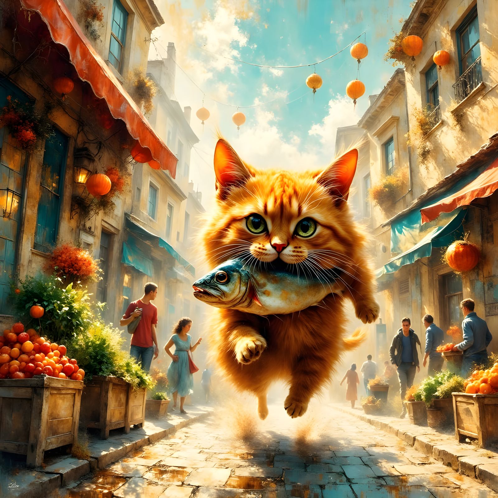 Cat Burglar: A Comical Market Chase