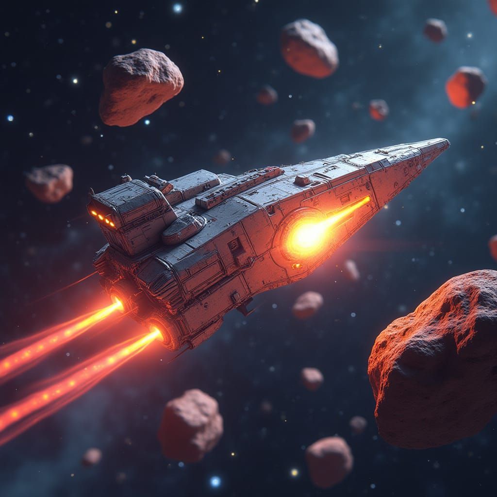 Staeroids Game Box Cover in Retro-Futuristic Style