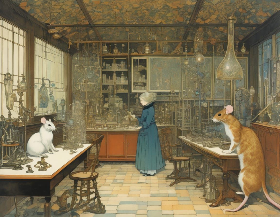 Steampunk Inventor's Feline Fusion