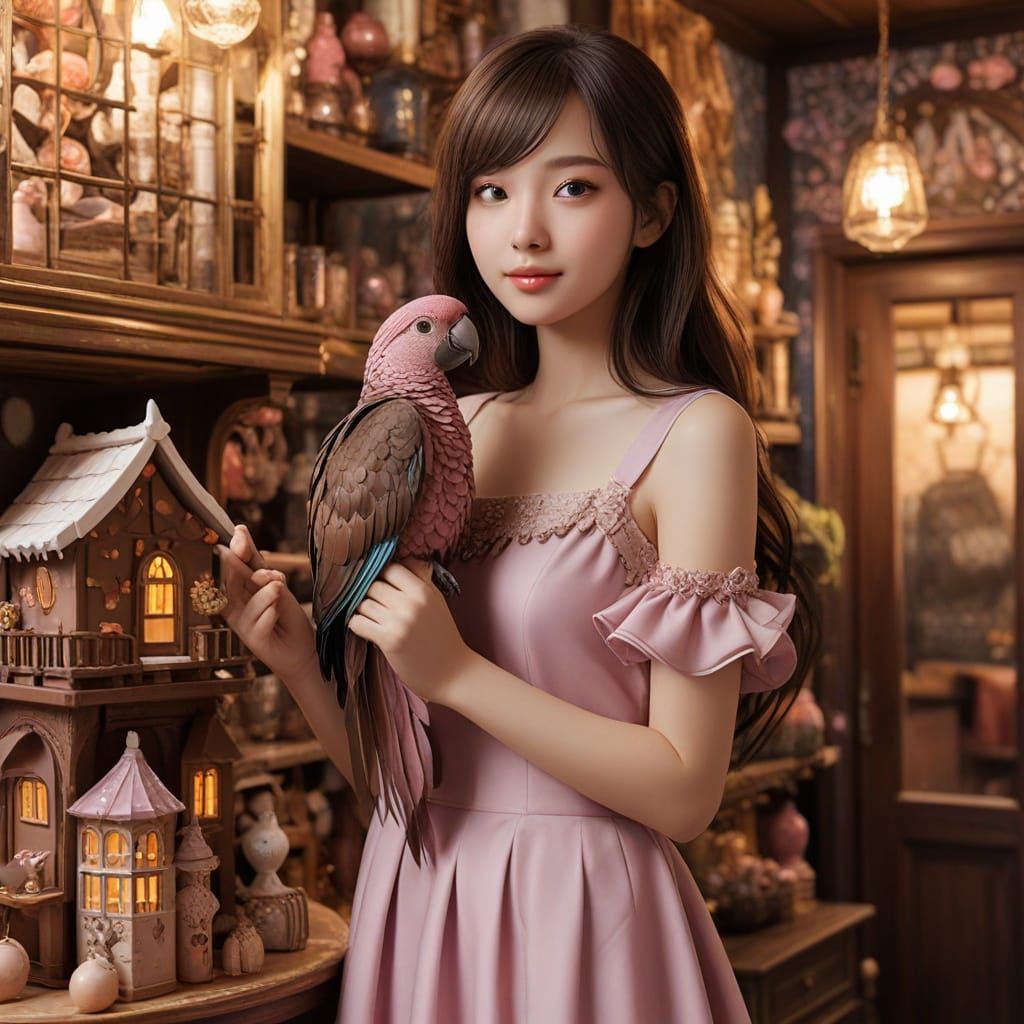 Whimsical Chocolate Fantasy Scene in Vibrant Anime Style