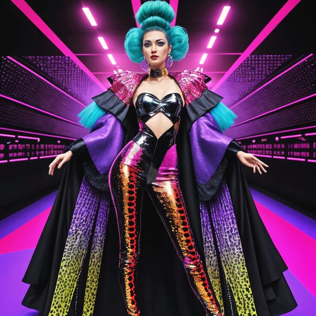 Wacky Photorealistic Fashion Show Parody