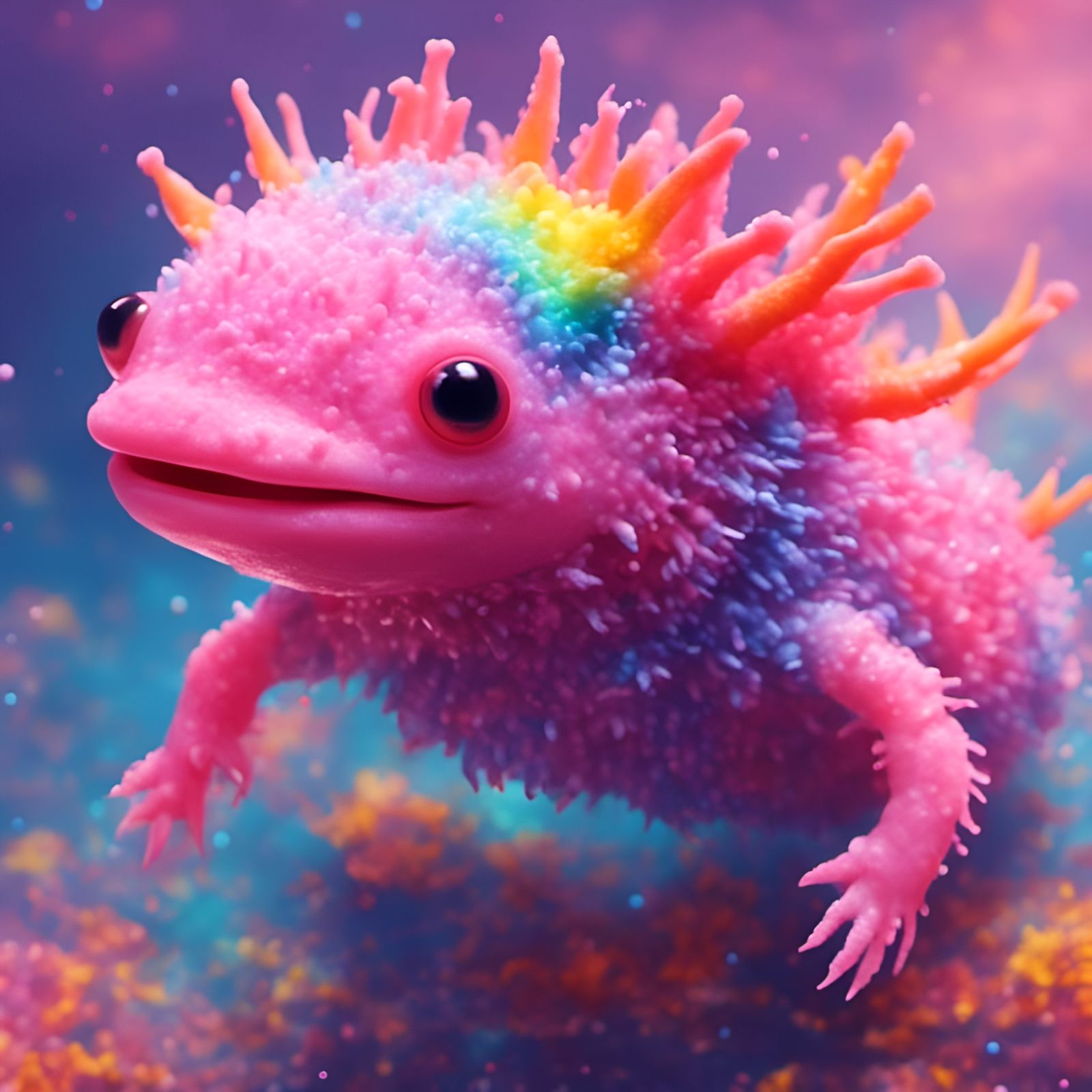 Rainbow Axolotl Image