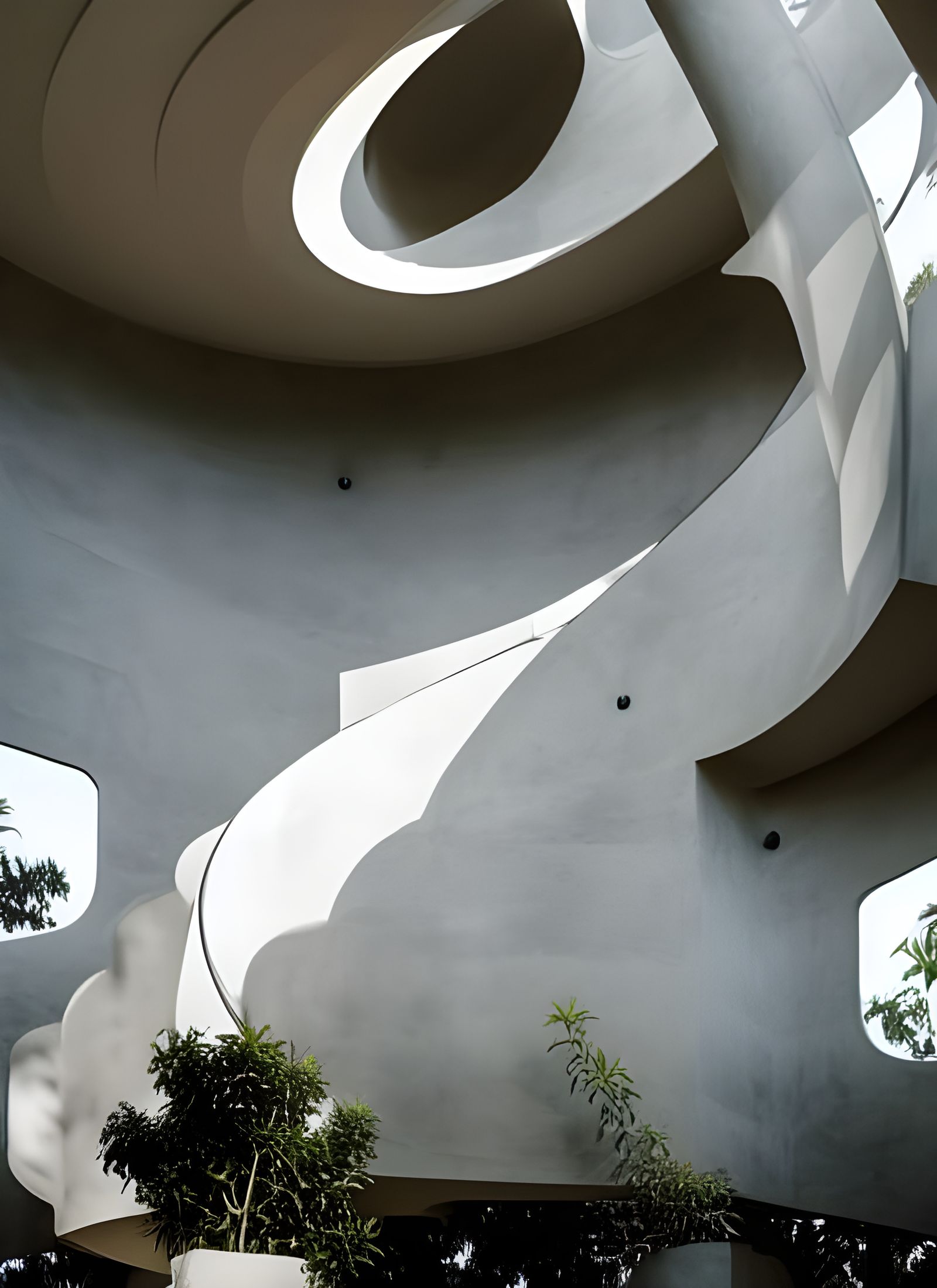 Futuristic House Interior with Optical Illusions