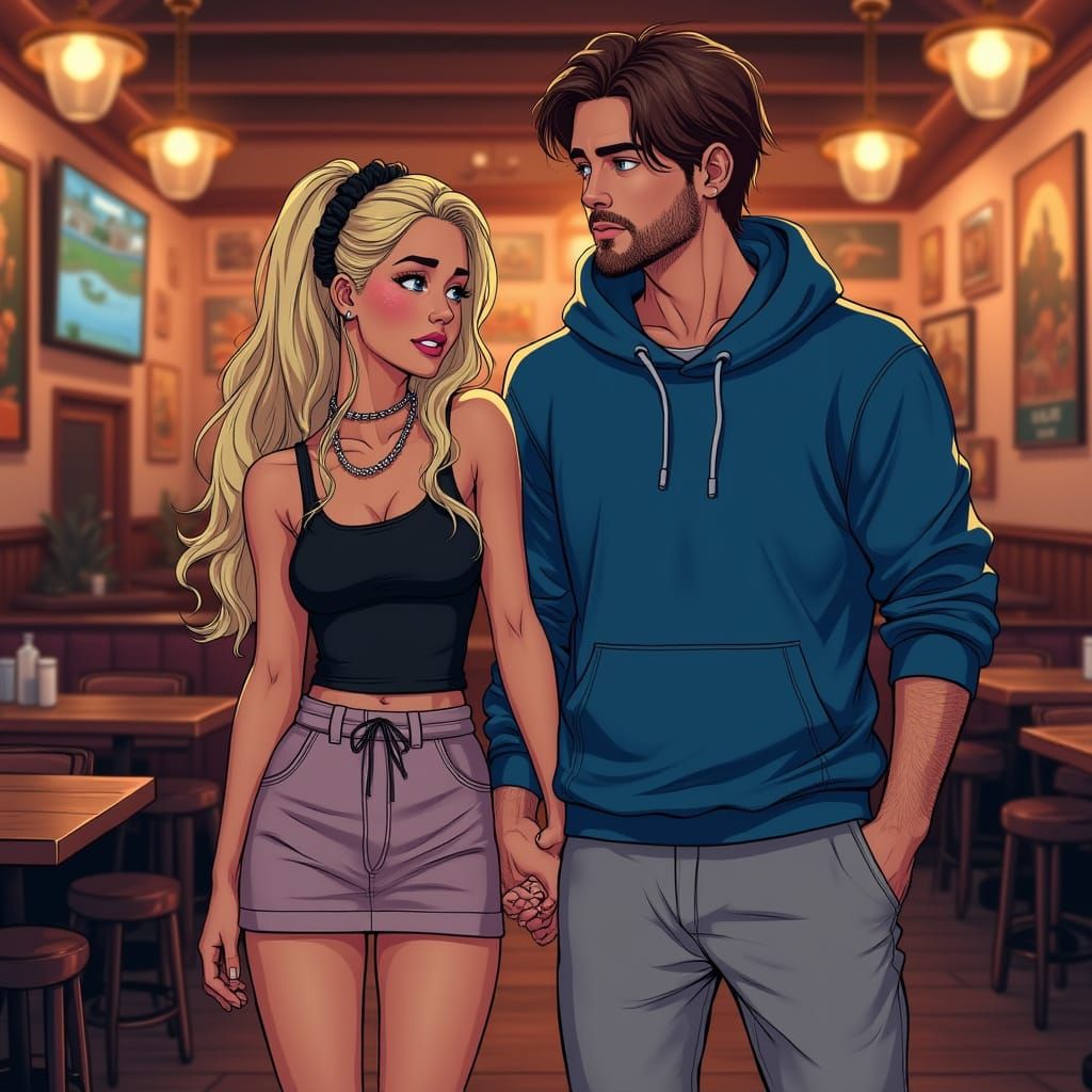 Romantic Evening in a Posh Southern BBQ