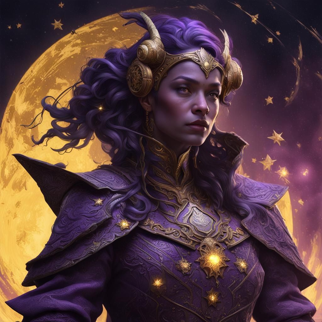 Starlight Woman: Dark Fantasy Concept Art