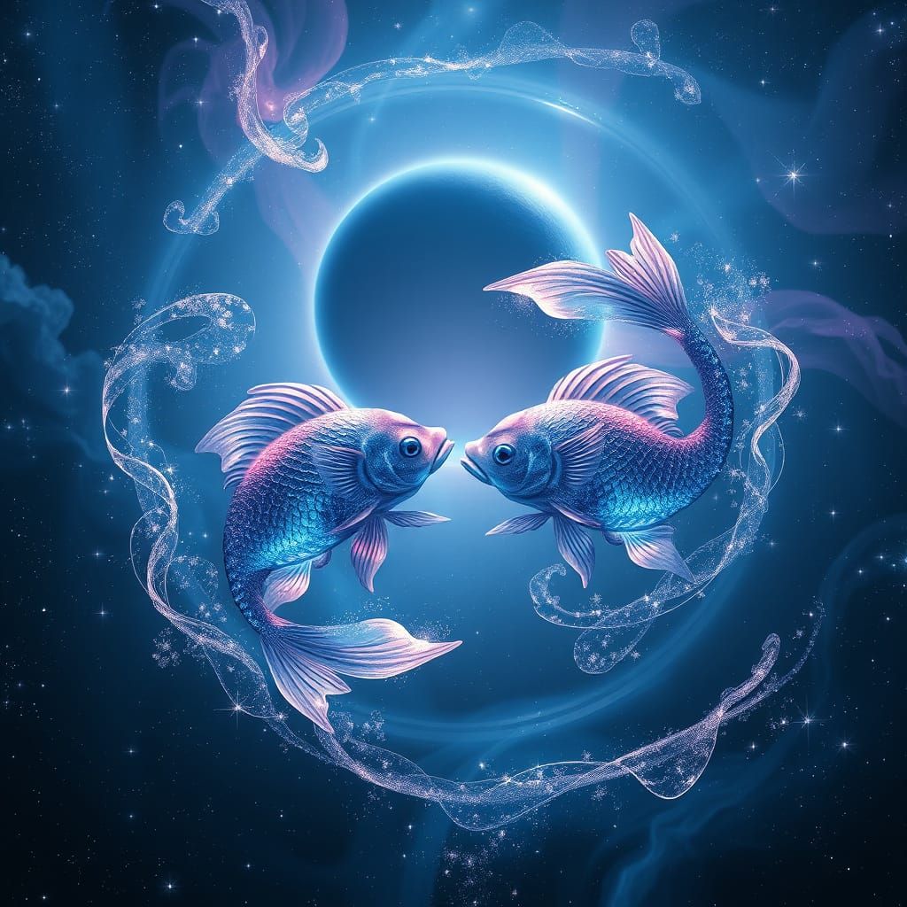 Cosmic Pisces Zodiac in Celestial Harmony