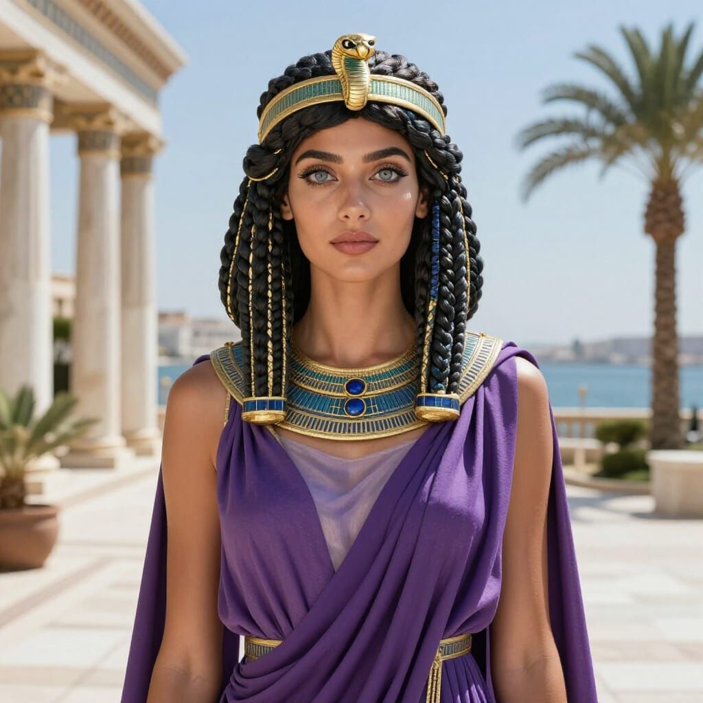 Hellenic Queen Eurydike in Egypt Photorealistic Portrait