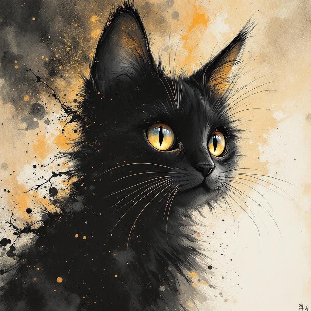 Post-Apocalyptic Creature in Sepia Ink Wash