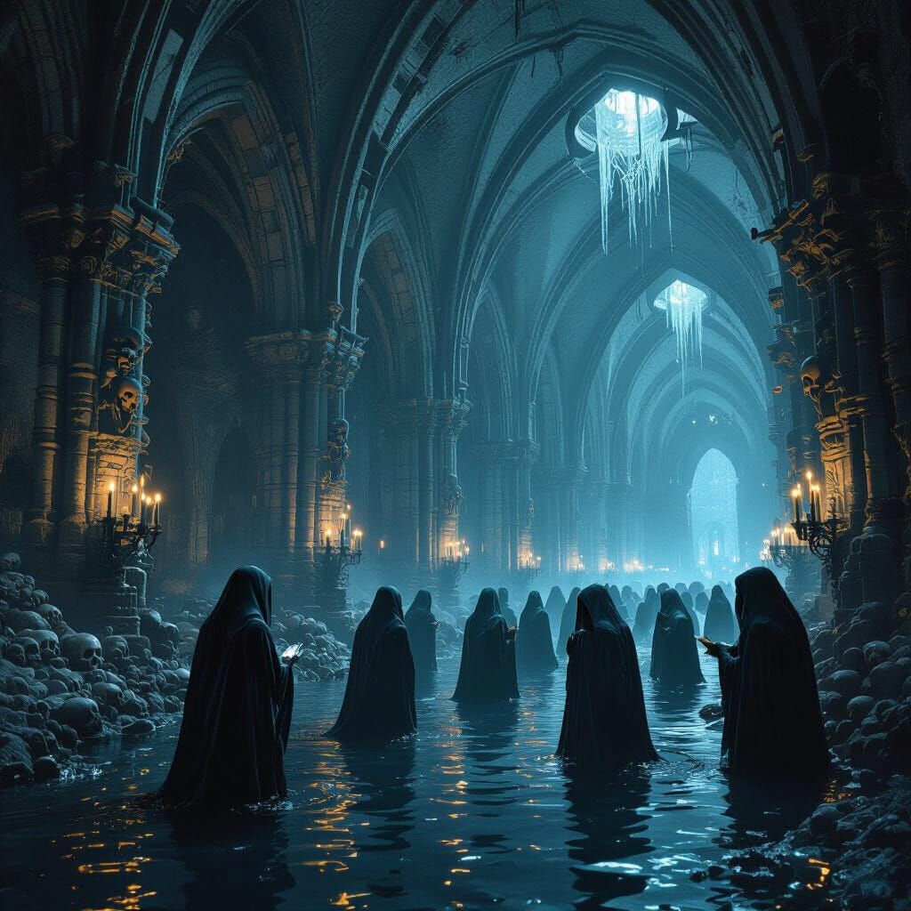 Haunting Bone Cathedral with Faceless Choir