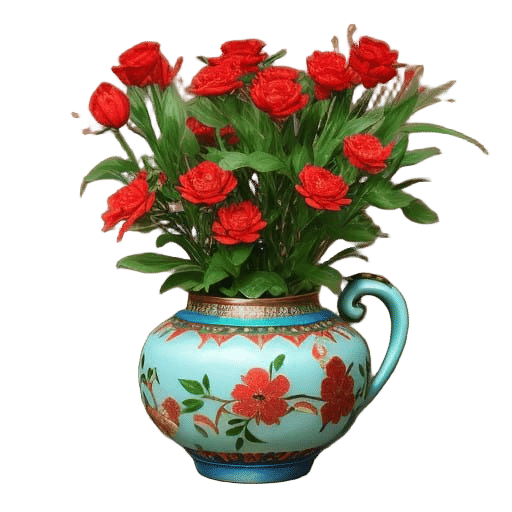 Vibrant Enamel Art Piece in Cloisonné Style