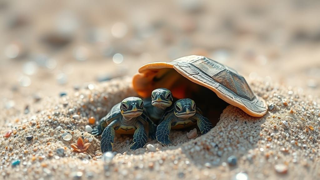 Tiny Turtles Emerge into Vibrant Ocean World