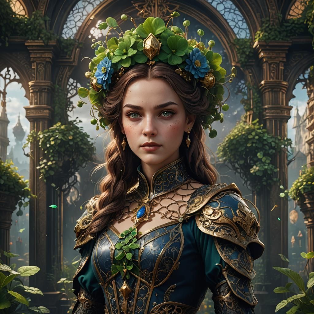 Fantastical Portrait in Detailed Matte Painting Style