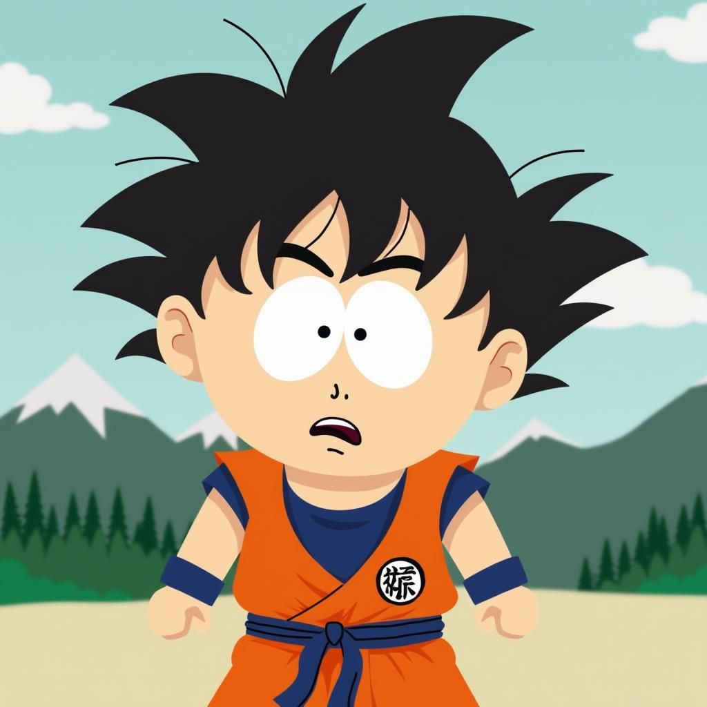Goku as South Park Character
