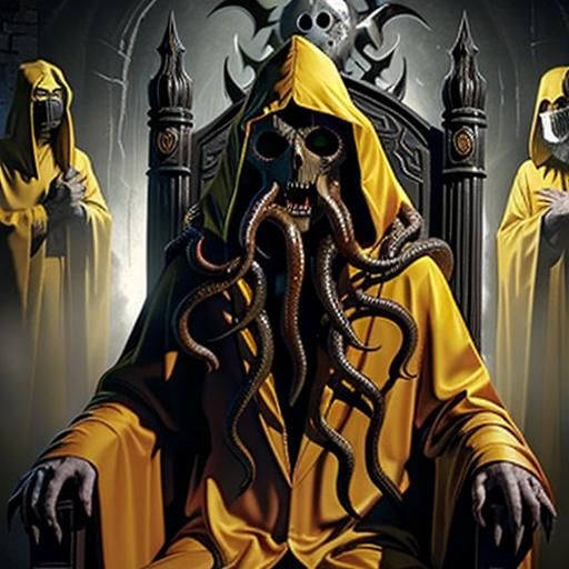 Eldritch God Hastur on a Dark Throne