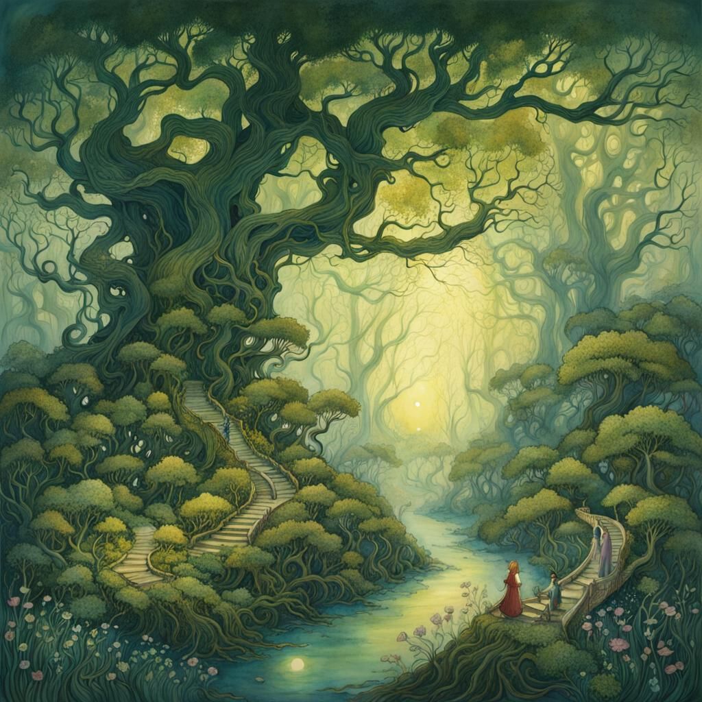 Eldritch Forest in a Fantasy Style