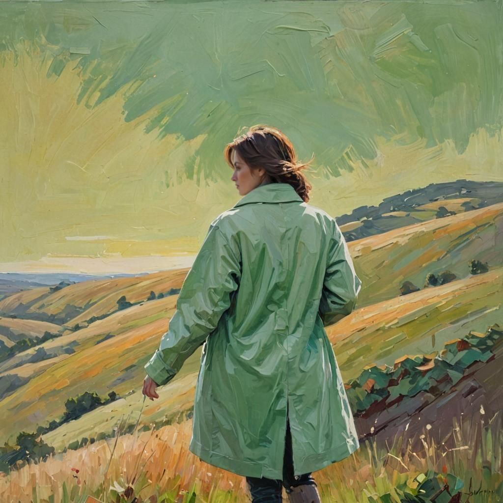 Ethereal Landscape in Watercolor Style