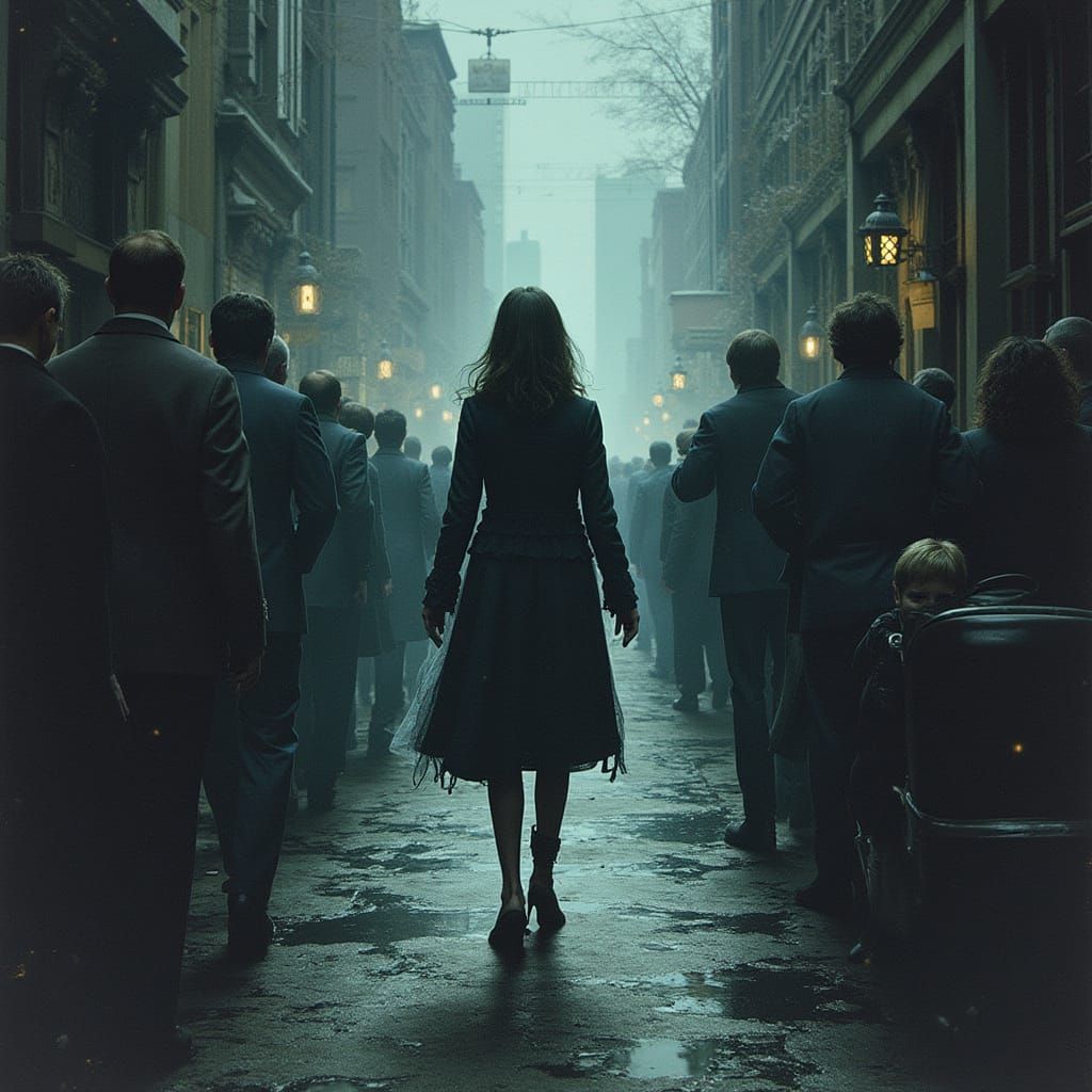 Woman Approached in Mysterious Sunless City