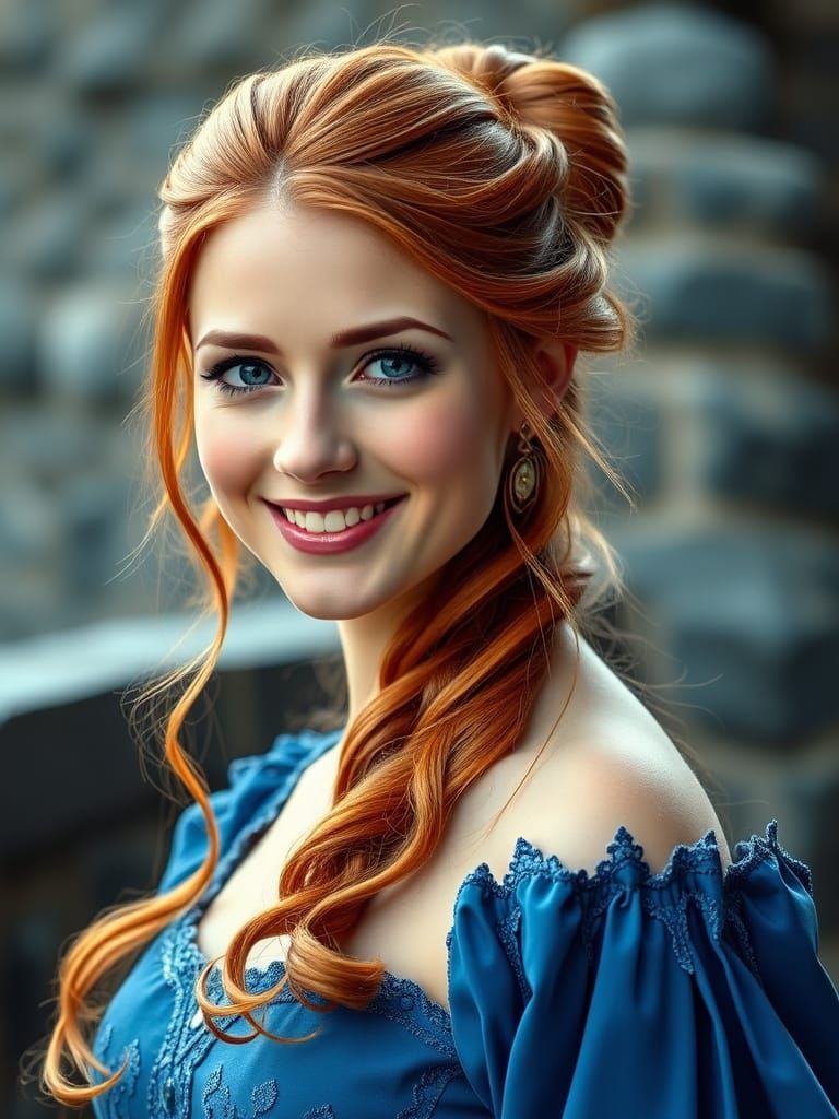 Royal Bridesmaid in Medieval Castle