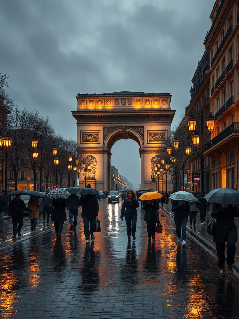 Paris rain