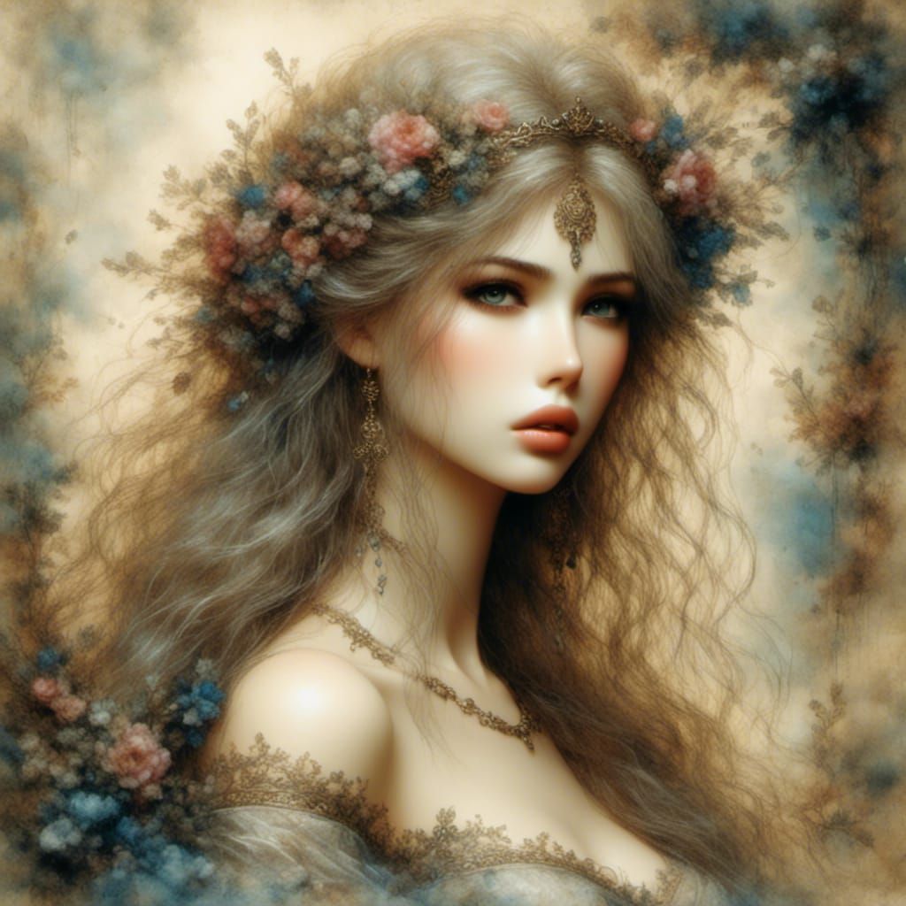 Ethereal 3D Portrait: Spirits of Nature