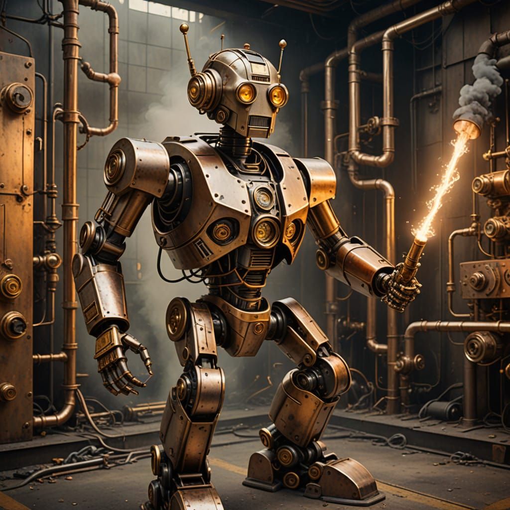 Retro-futuristic robot...