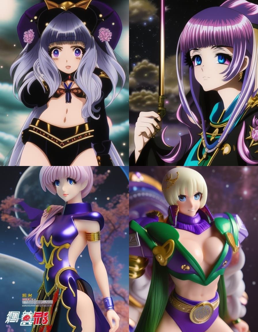 Anime Portrait: Female Bodybuilder as Jester