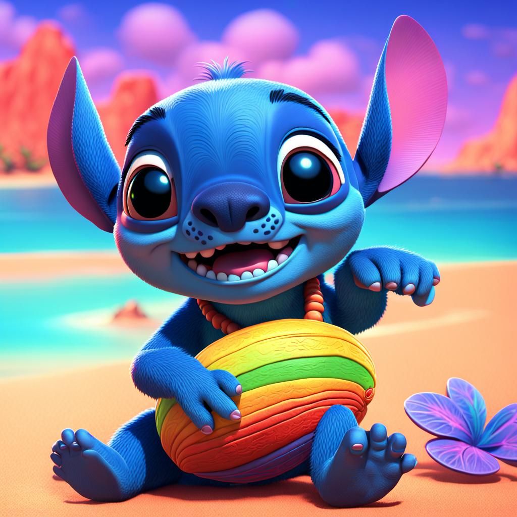 Lilo and Stitch: 3D Digital Art by Pixar