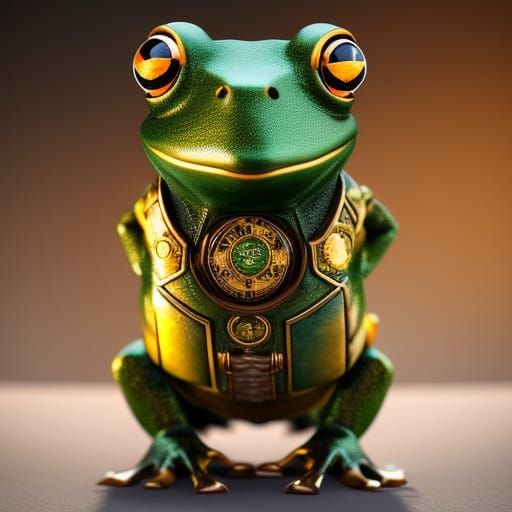 Steampunk Frog in Fantasycore Style