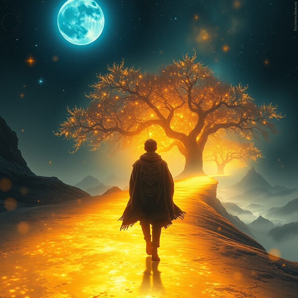 Radiant Traveler Embarks on a Journey Through Celestial Real...