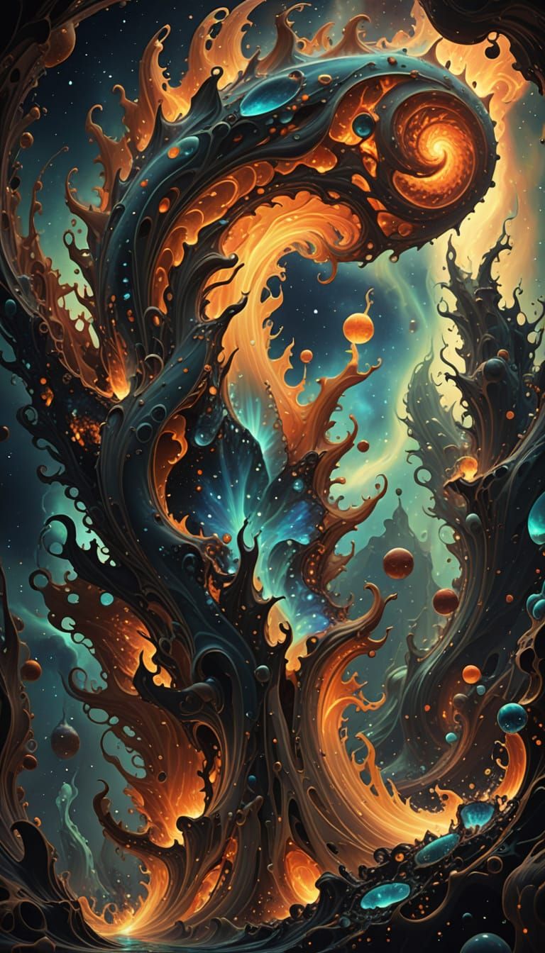 Mandelbrot 3D Fractal Vortex in Cosmic Style