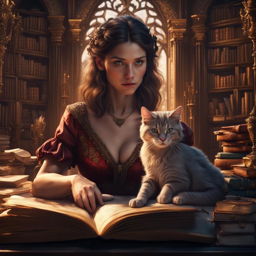 Fantastical Heart of Books and Cats