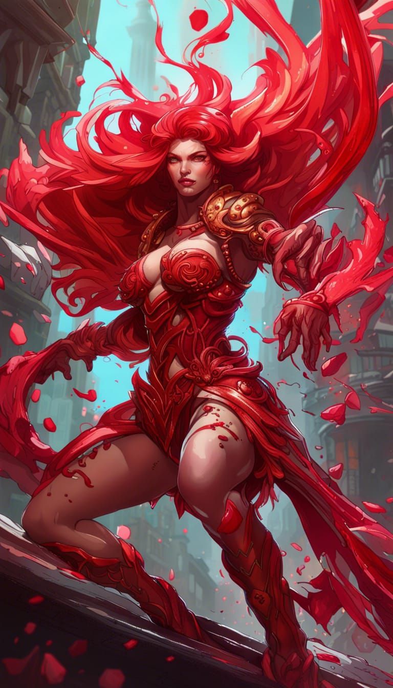 Vibrant Female Assassin Concept Art on ArtStation