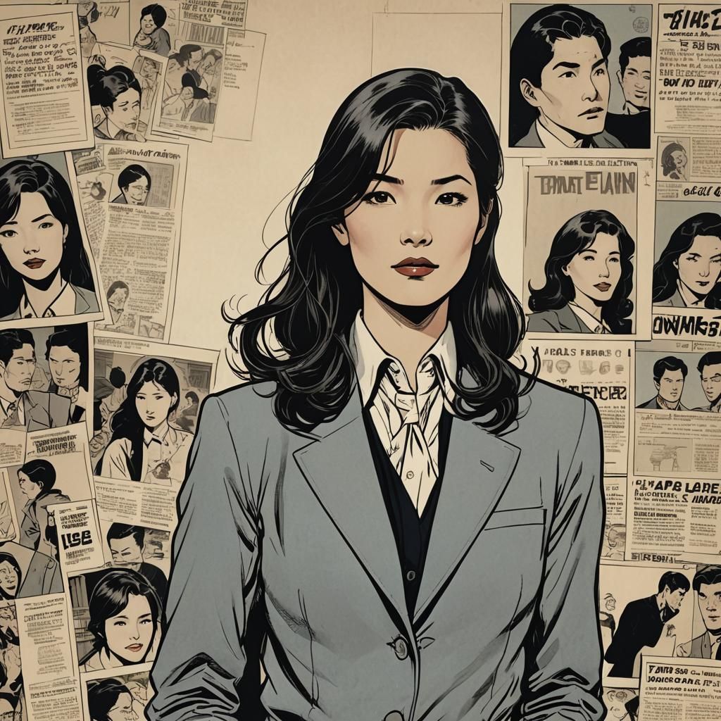 Korean-American Tomboy Lois Lane in DC Comics Style