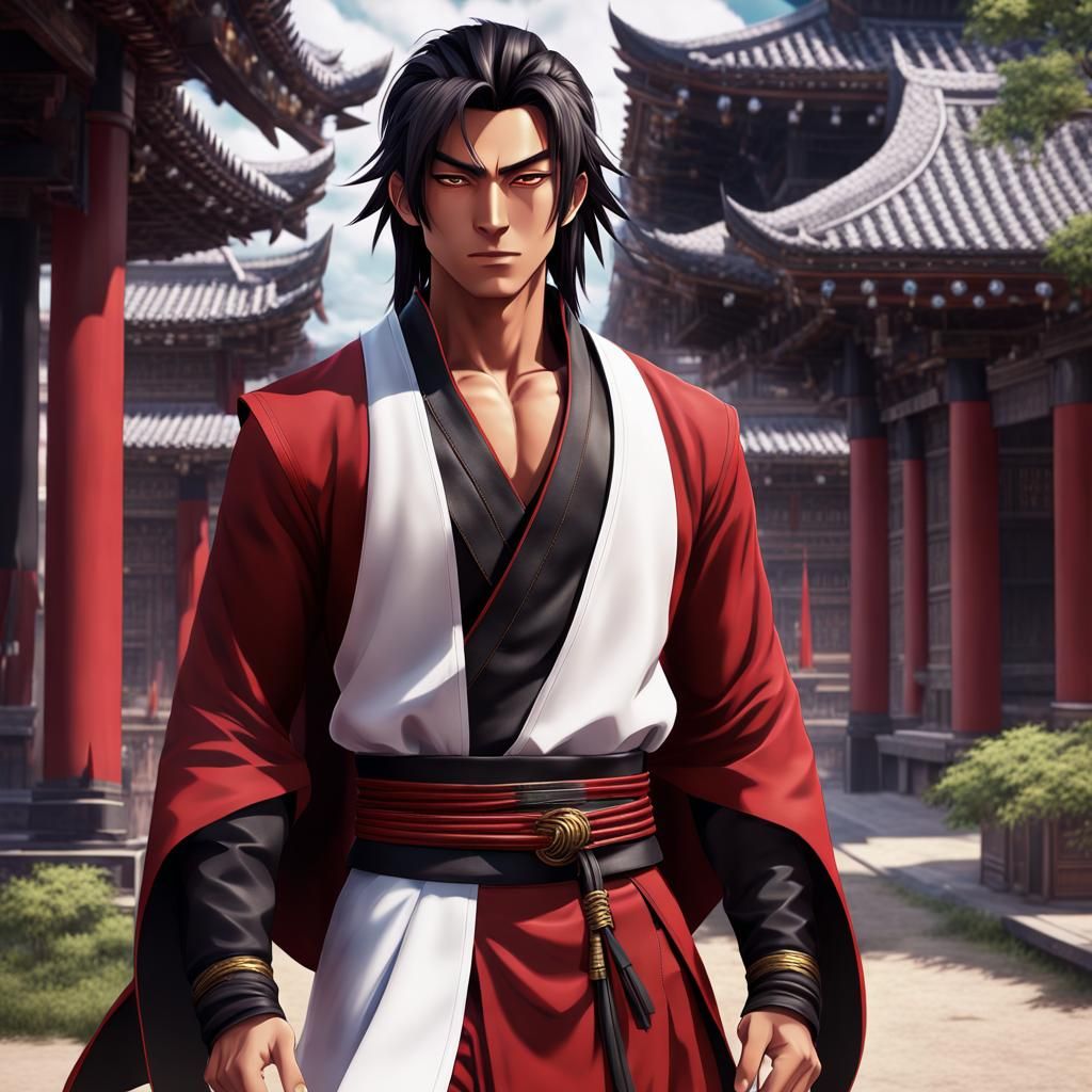 Anime Monk Portrait in 3D with Realistic Details