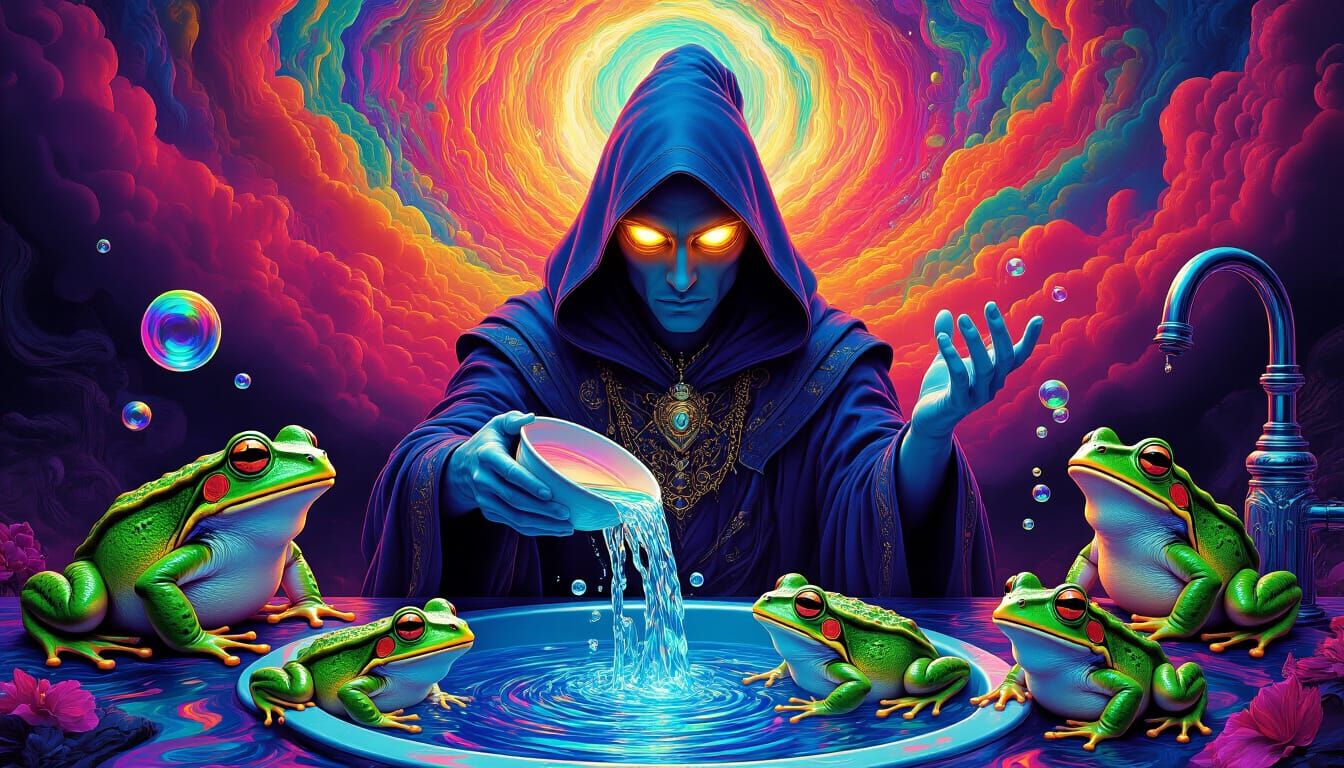 Mage Washes Dishes in Psychedelic Alcohol Overload
