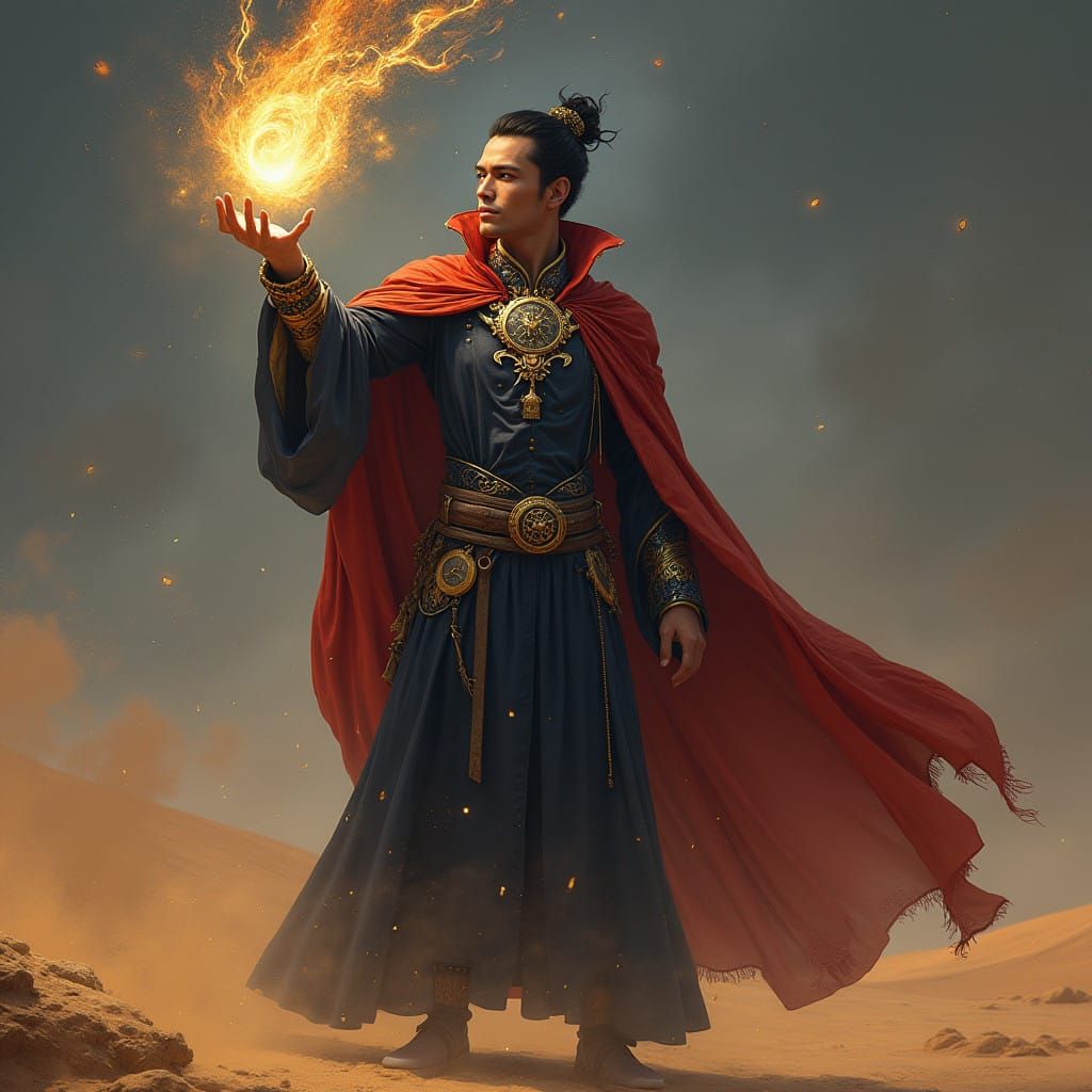 Majestic Figure with Timeless Aura and Charismatic Presence