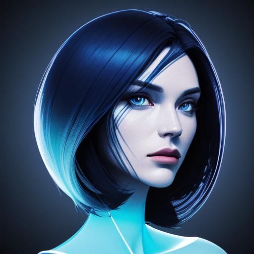 Minimalist Number Two Portrait in Low Polygon Style