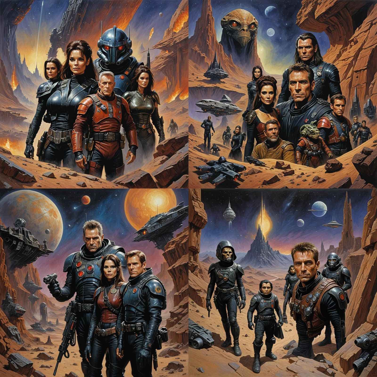 Farscape Scene in Oil Painting Style