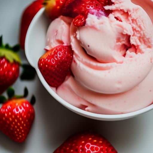 Strawberry Frozen Yogurt: Professional Photography