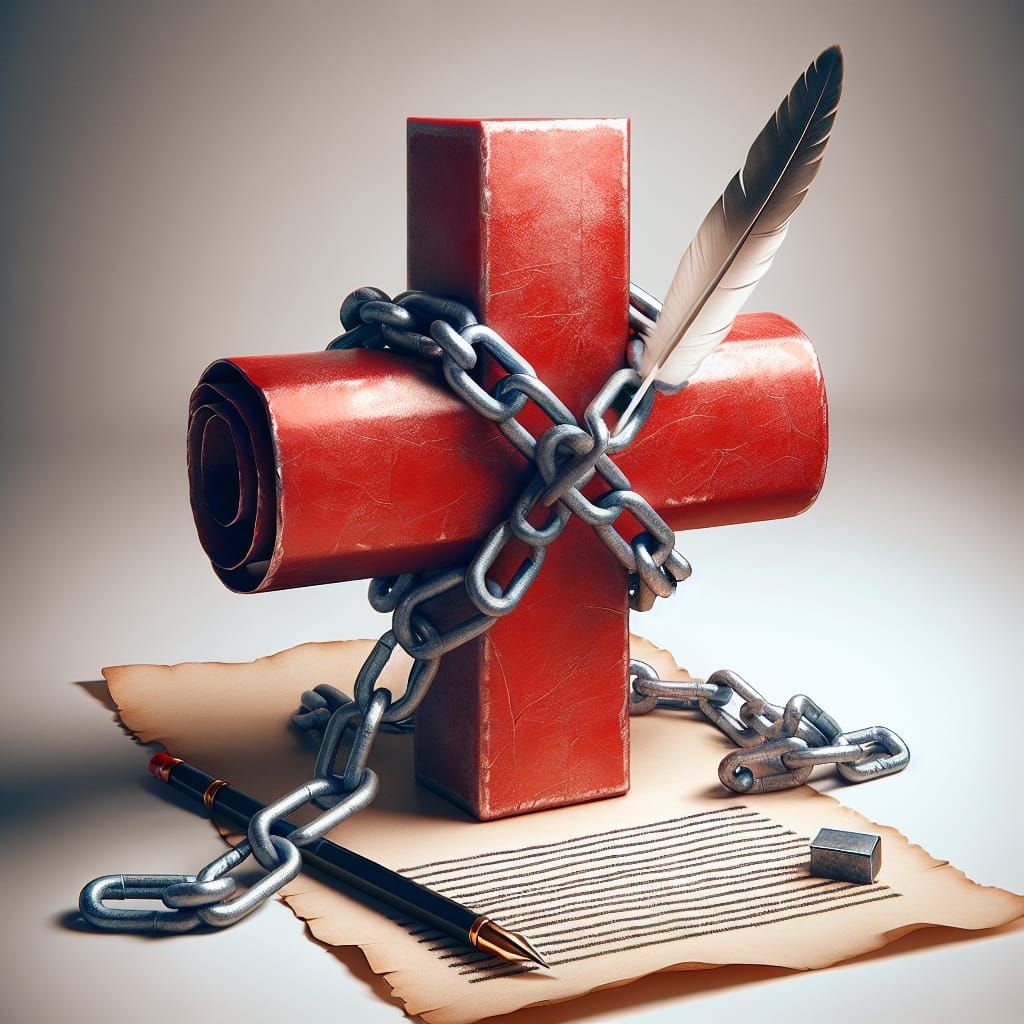 Abstract Image of Censorship and Obstruction