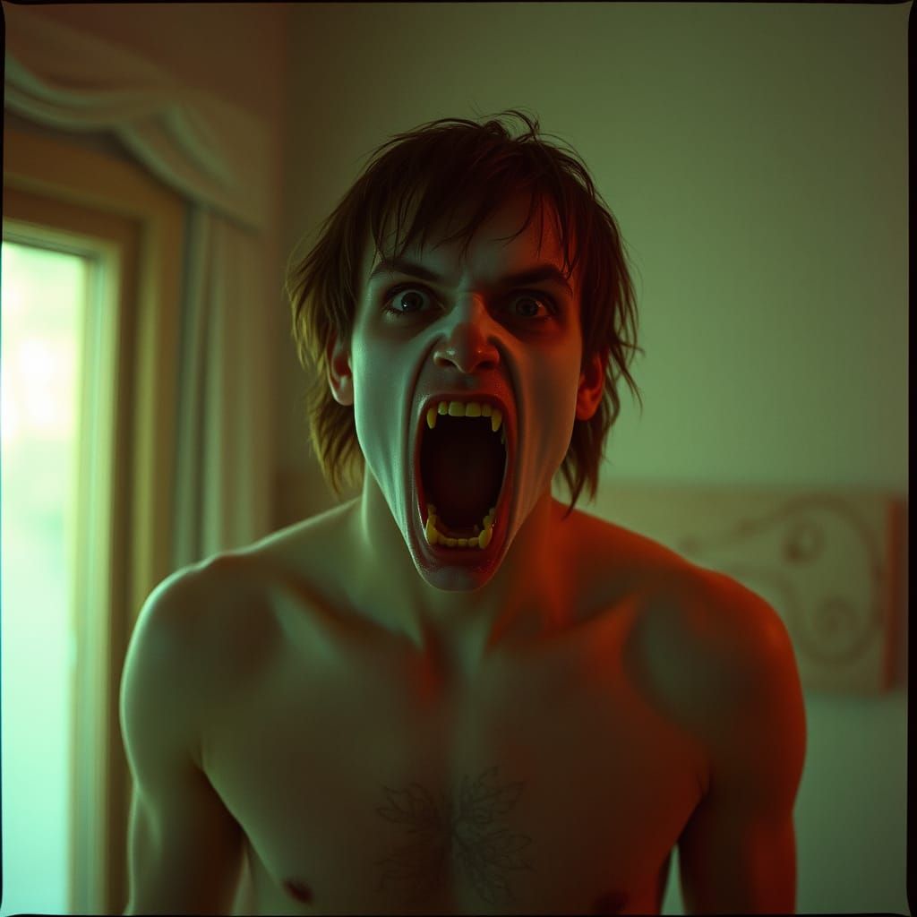 Weird Schadenfreude: A Cinematic Film Still