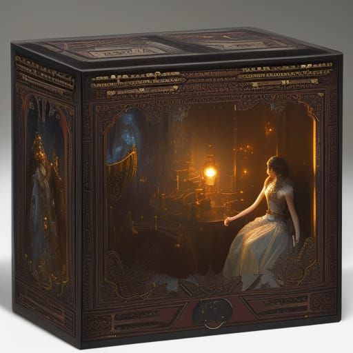 Fairy in Jewelry Box: Dark Fantasy Concept Art