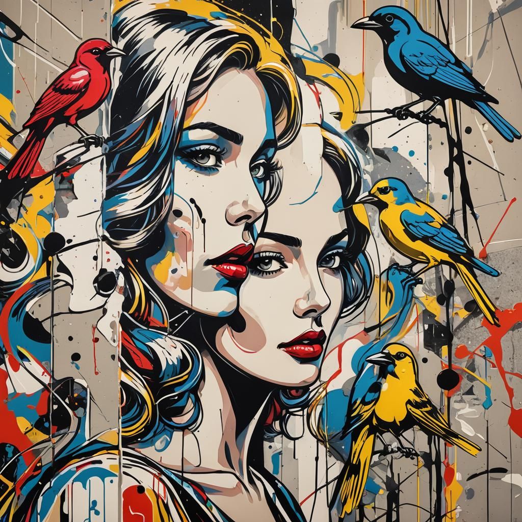 Ink splater portrait