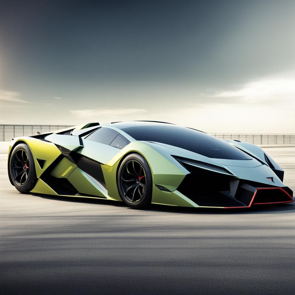 Futuristic Lamborghini Race Car Concept