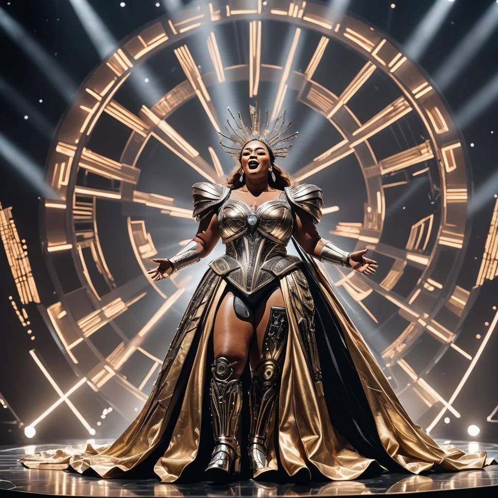 Cyborg Diva Sings Ballad on Eurovision Stage